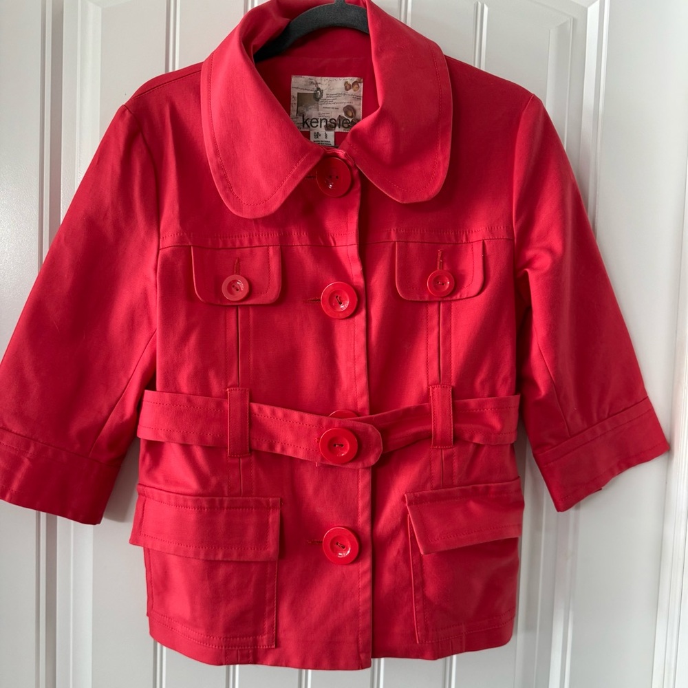 Kensie Coral Button-Up Jacket